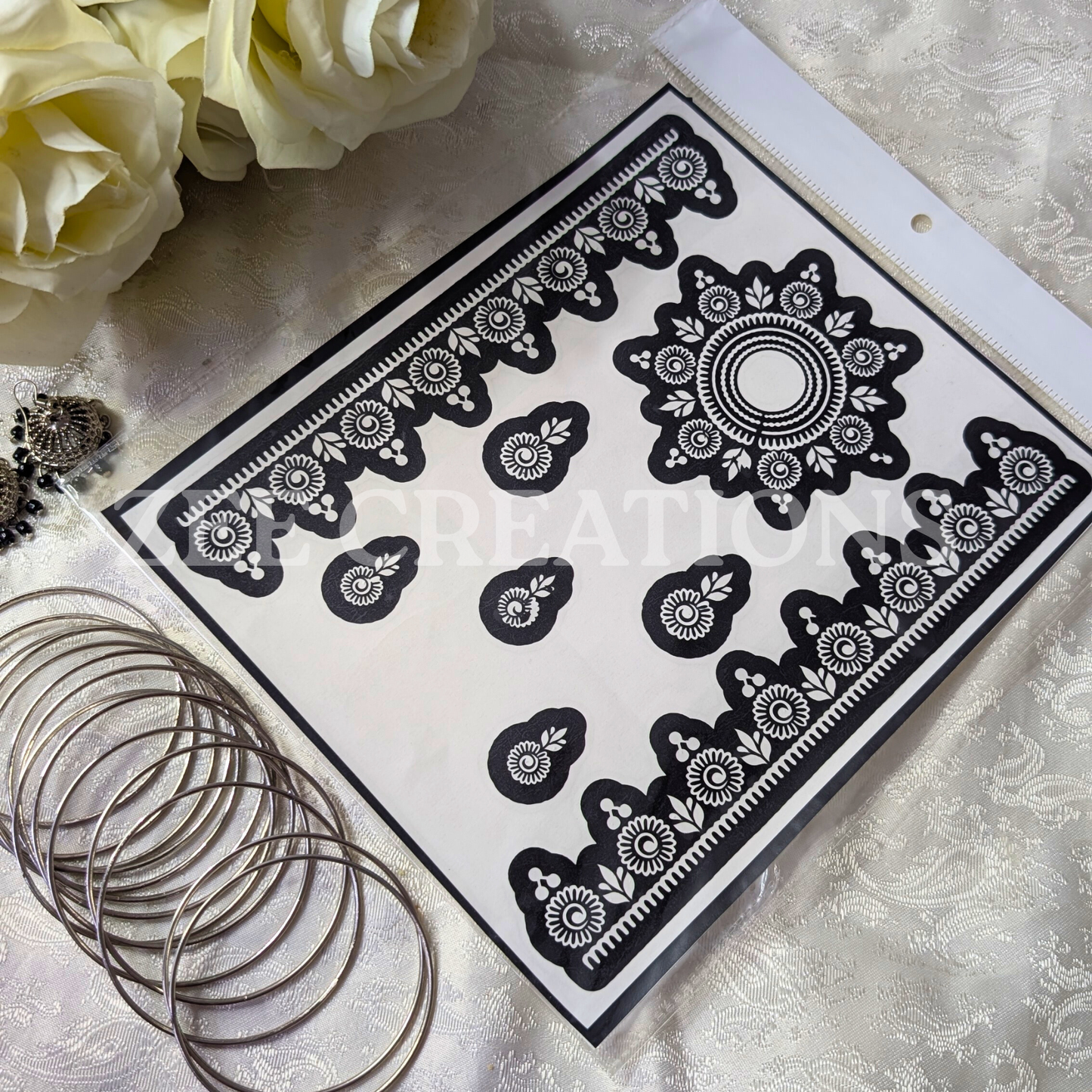 Feet Henna Stencil (Pair)