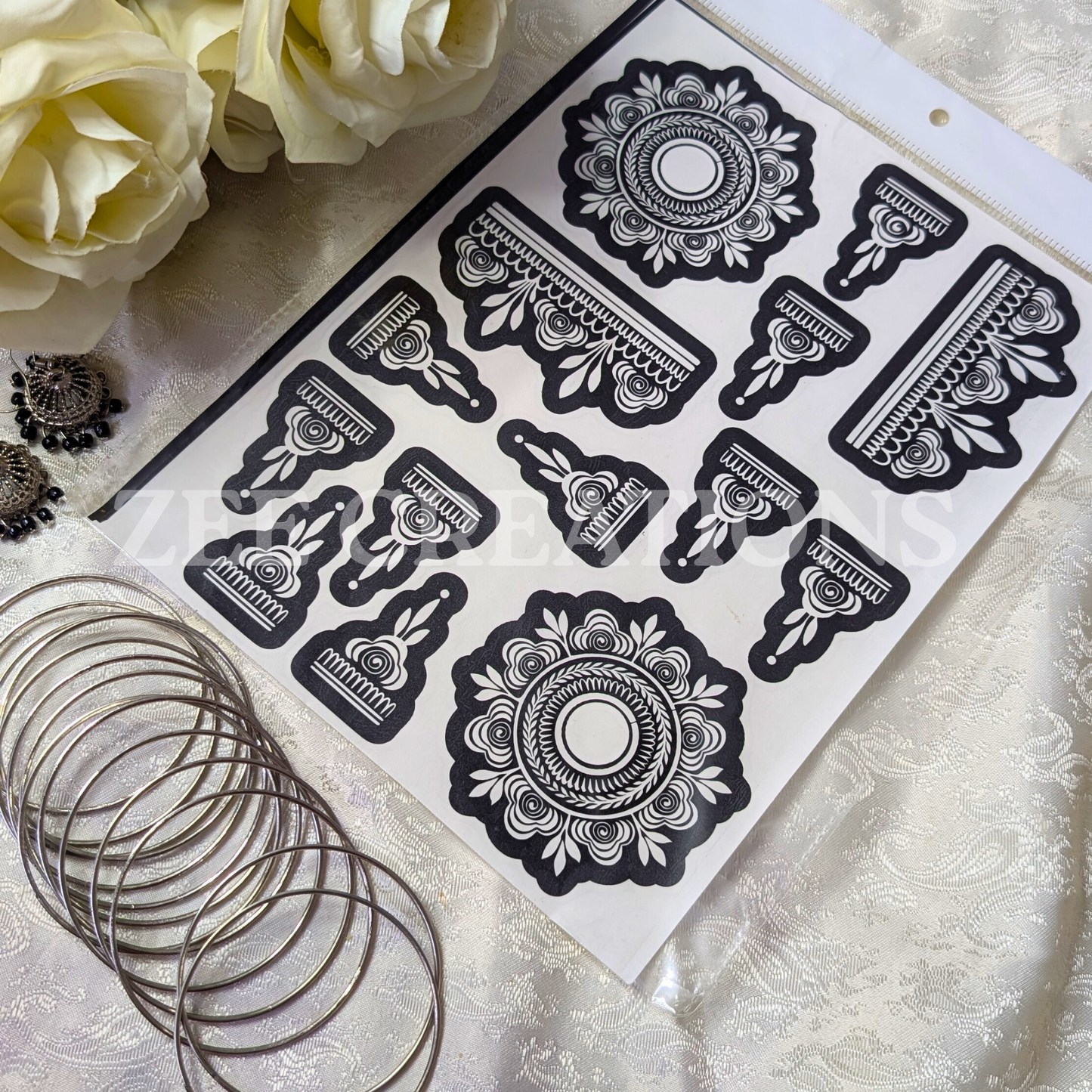 Henna Stencil (Double Side)